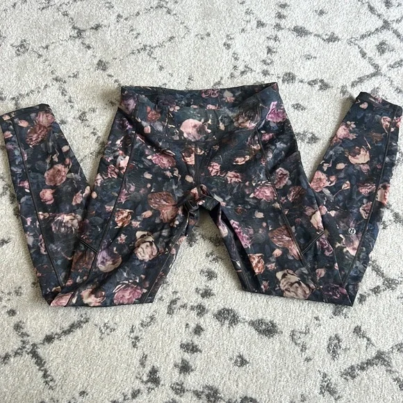 Lululemon Speed Up Tight Leggings Frosted Rose Multi Sz 6 - Picture 3 of 10